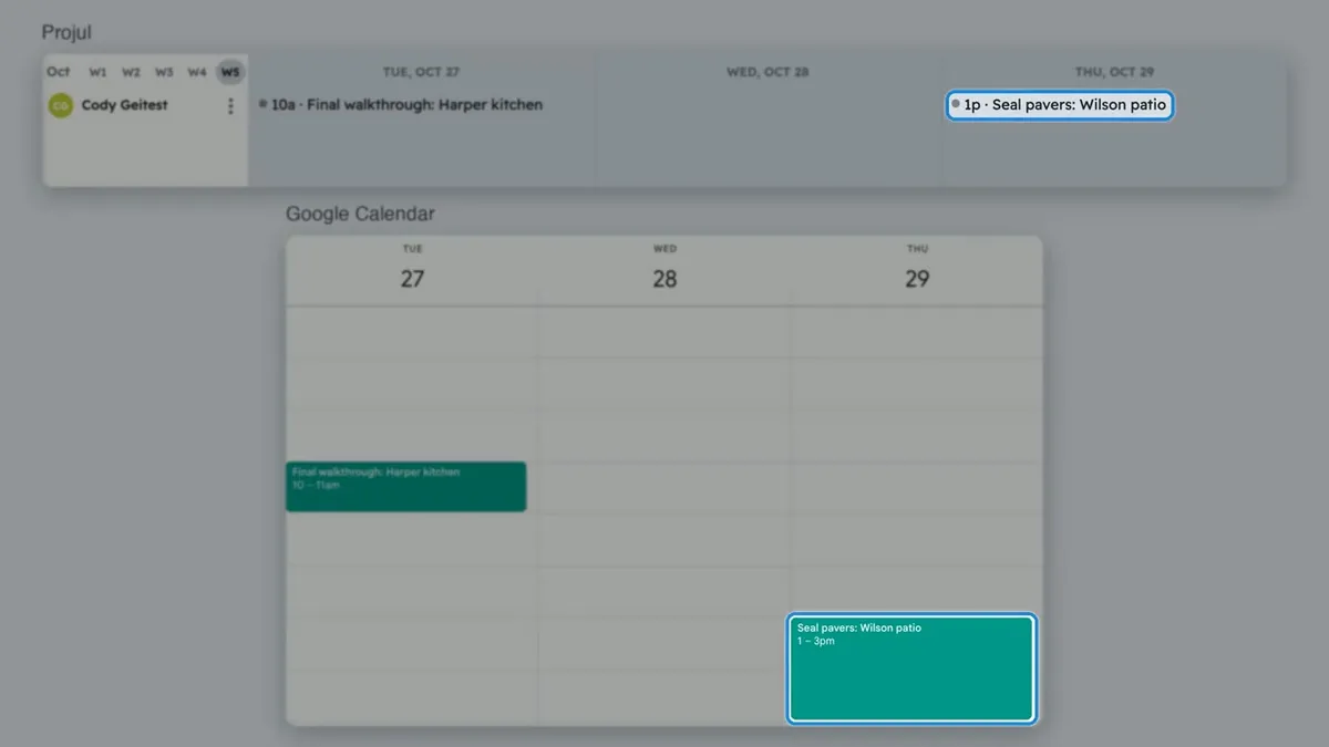 Play video: send Projul tasks to Google Calendar with Zapier