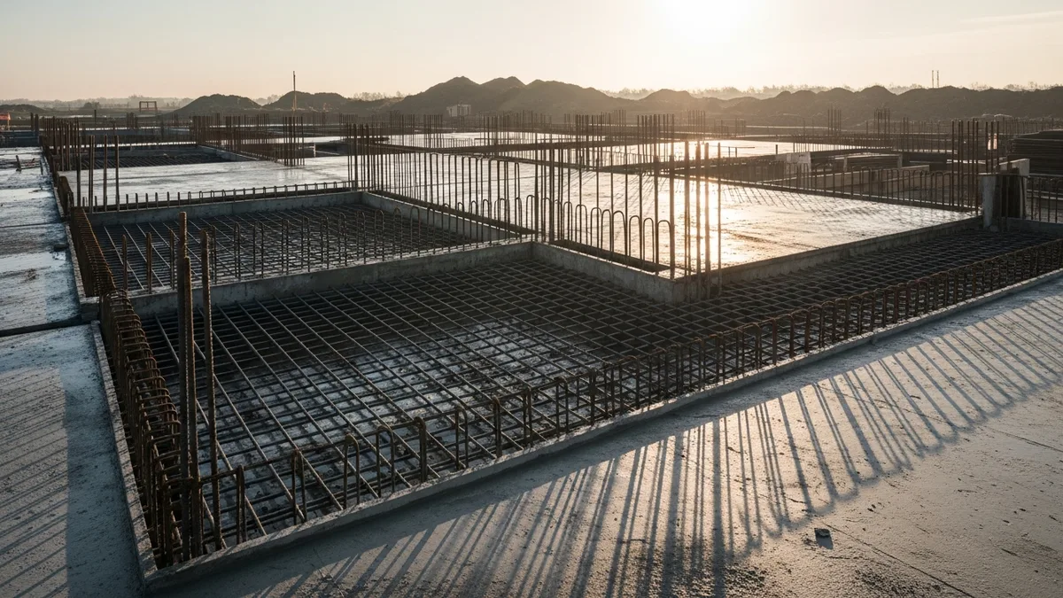 Contractor applying a concrete overlay to a prepared substrate