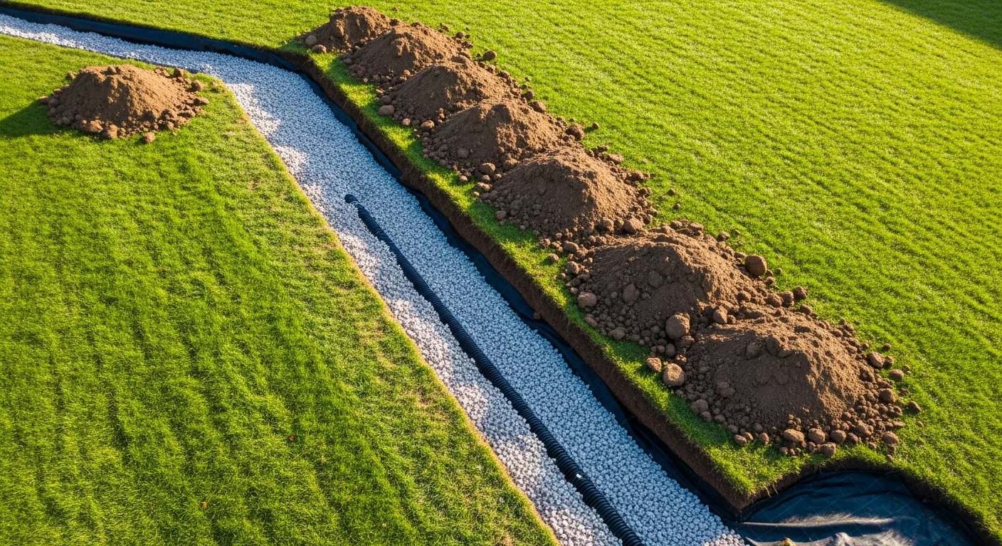 French Drain and Yard Drainage Guide for Contractors: Grading, Pipe, Fabric, and Outlet Design