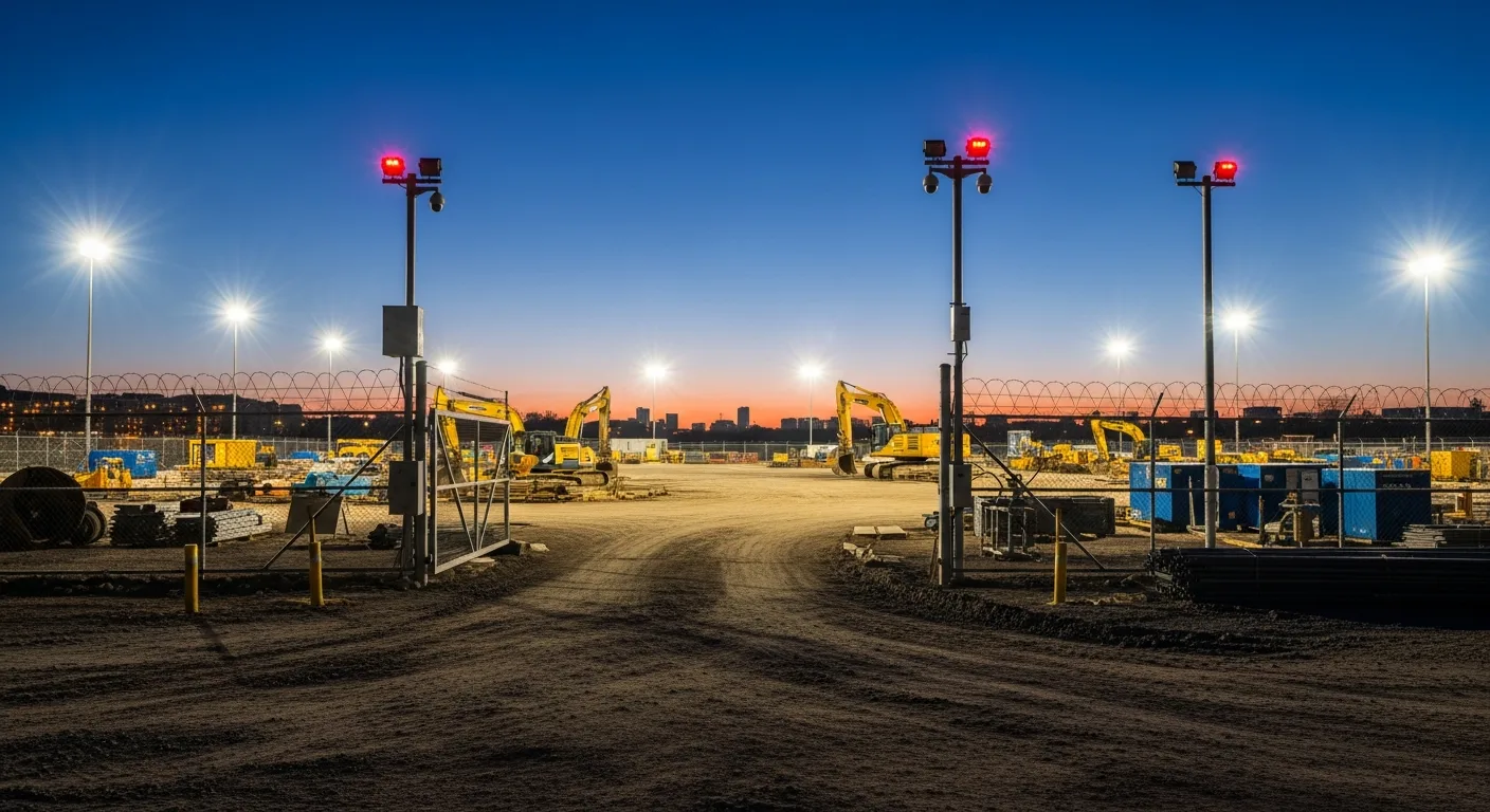 Construction Site Security: Cameras, Fencing, Lighting, GPS Tracking, and Theft Prevention