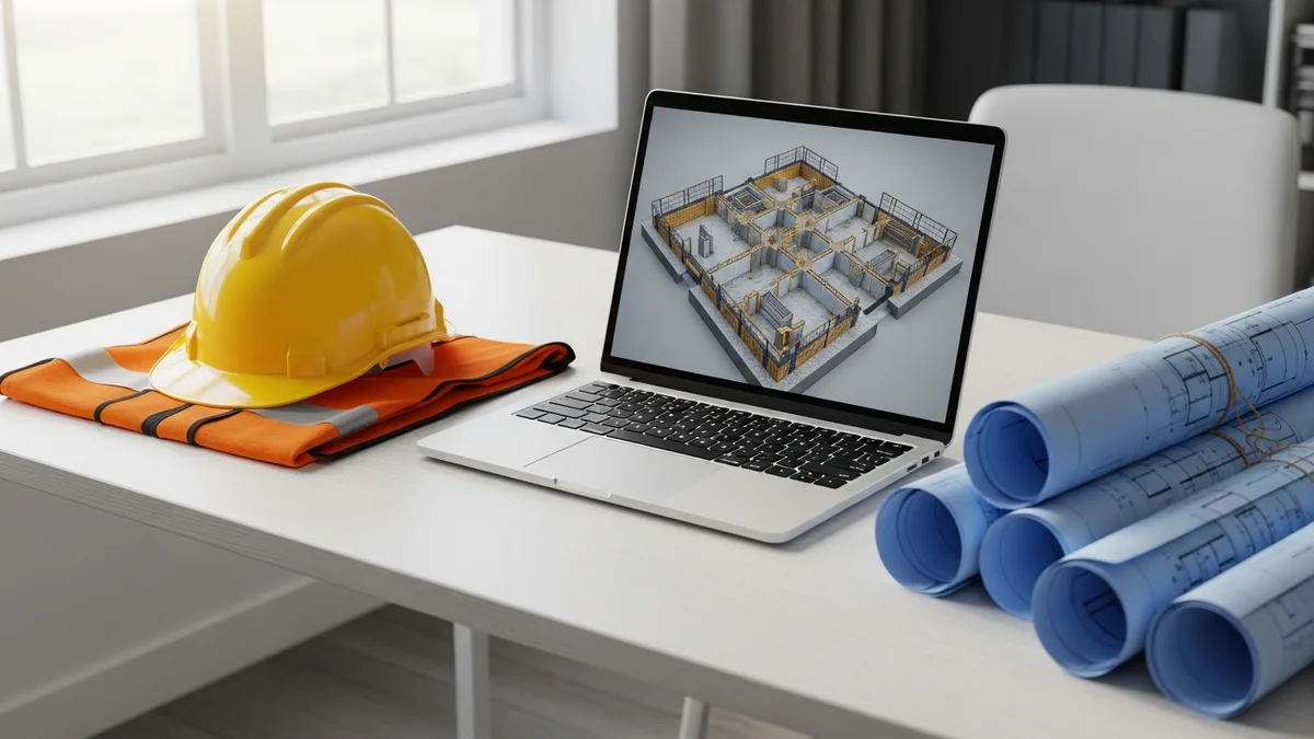 Contractor writing a work order for a client in her kitchen