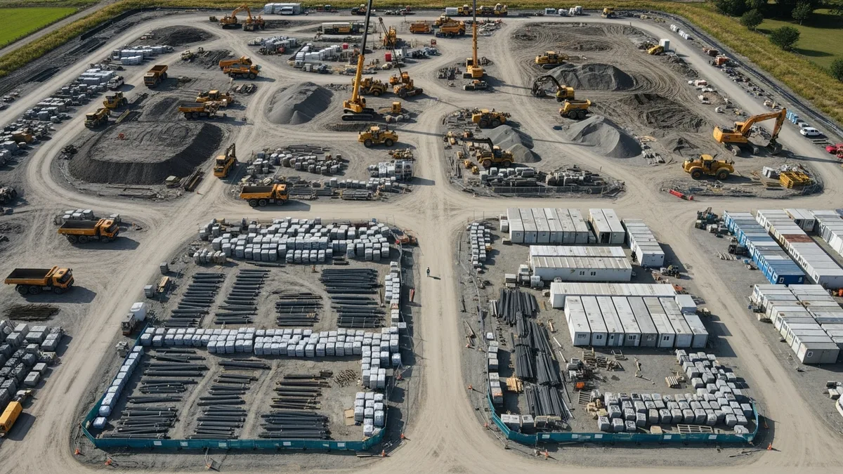 Construction Yard Laydown Area Management