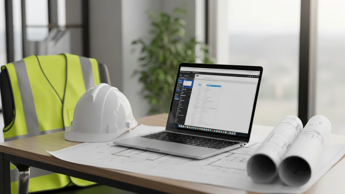 A contractor installing a hardwood floor.