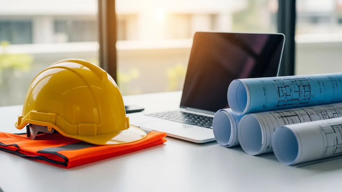 A contractor installing a hardwood floor.