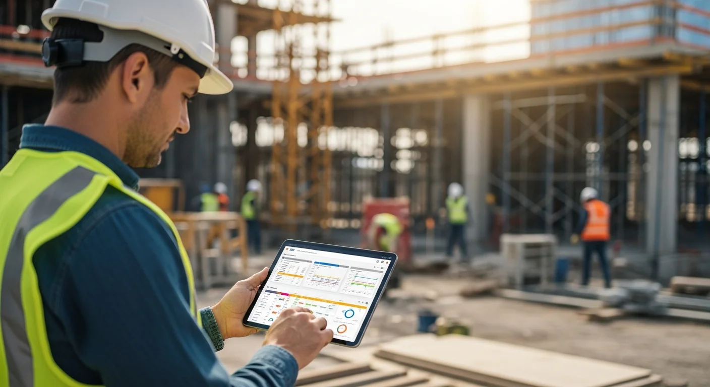 Contractor transferring project data between construction software platforms on a computer