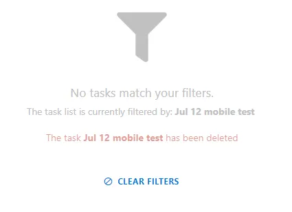 Deleted task notice