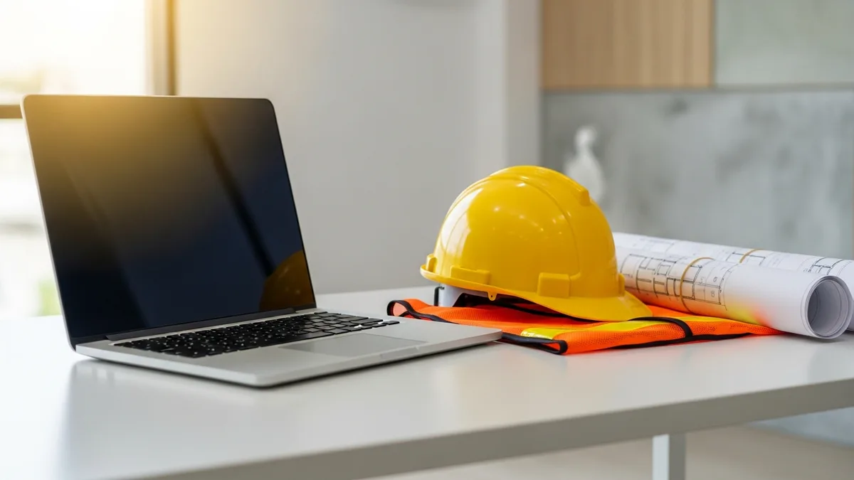 Foreman oversees building site
