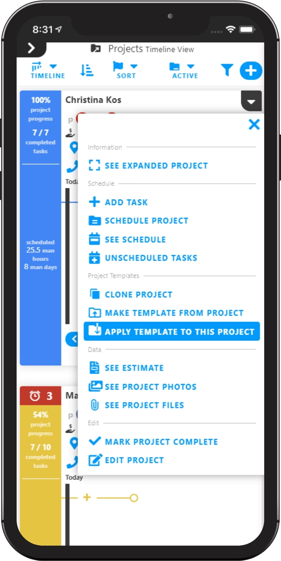 Clone Projects Estimates and Tasks with Projul