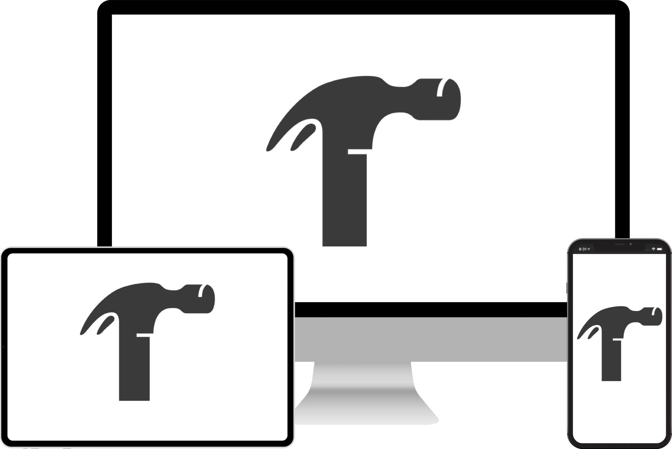 Hammer Desktop, Tablet Landscape & Mobile