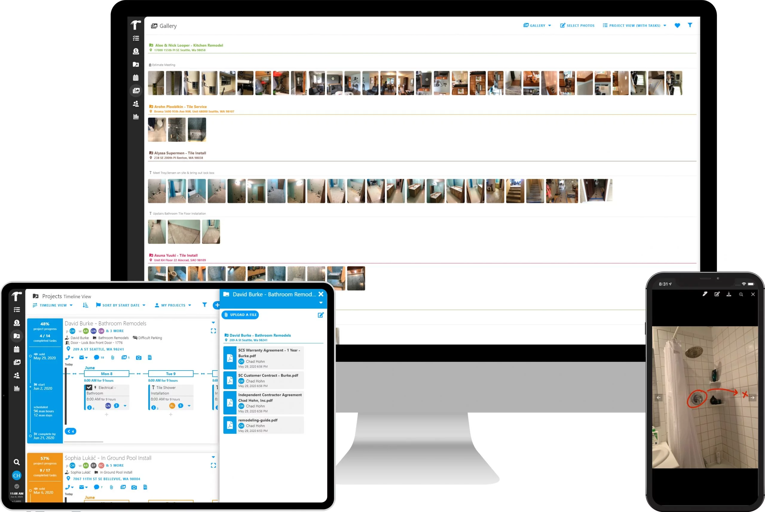 Photos and Storage Feature with Projul