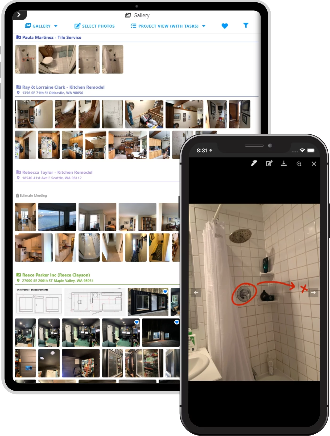 Photos and Storage Tablet Mobile Image 2 Photos and Markup with Projul