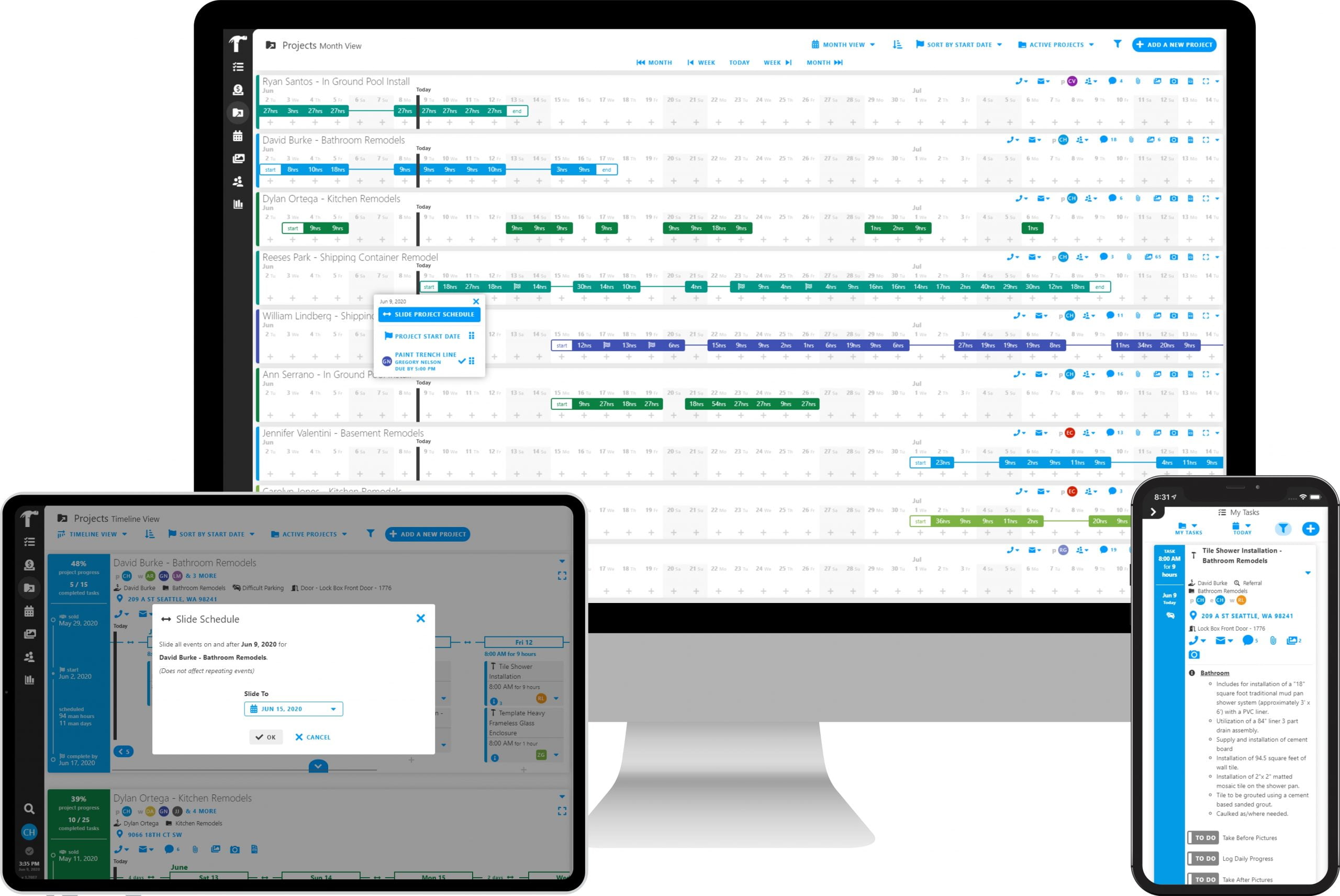 Project Slide Features with Projul