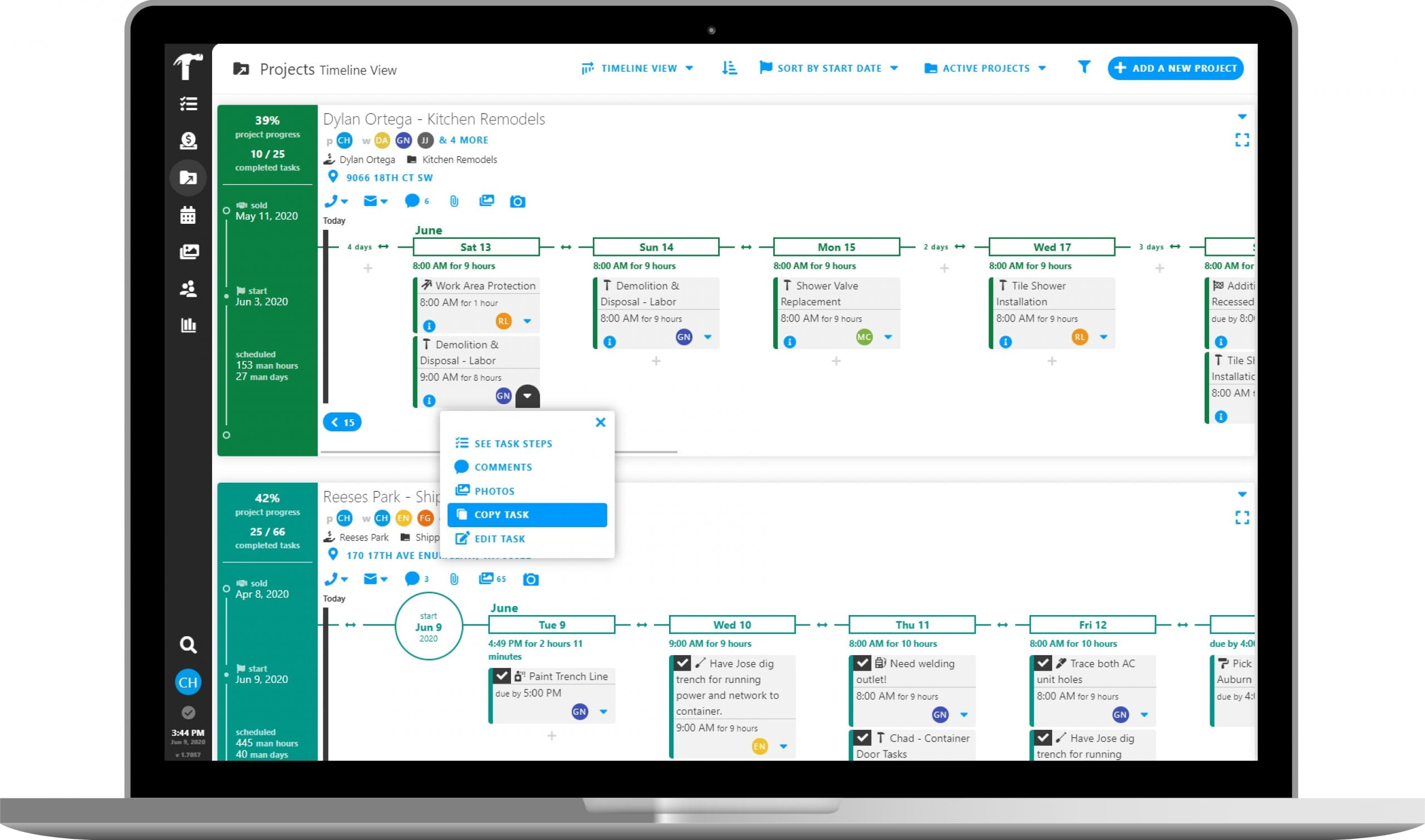 Slide Project and Task Schedules Project Timeline with Projul