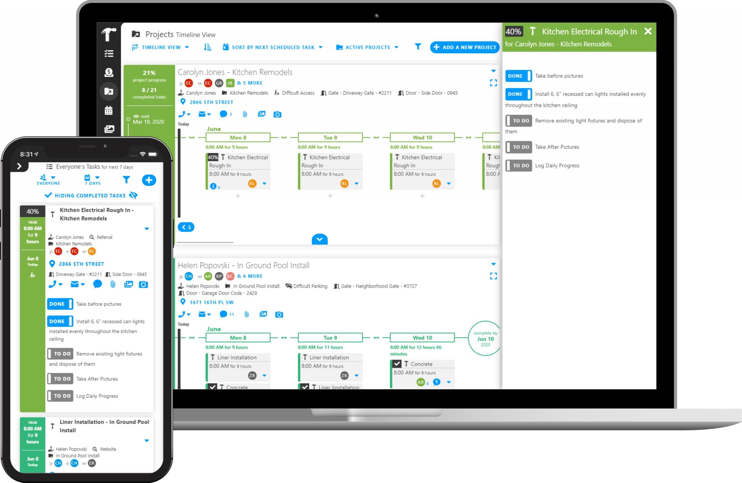 To-dos and Daily Logs with Projul