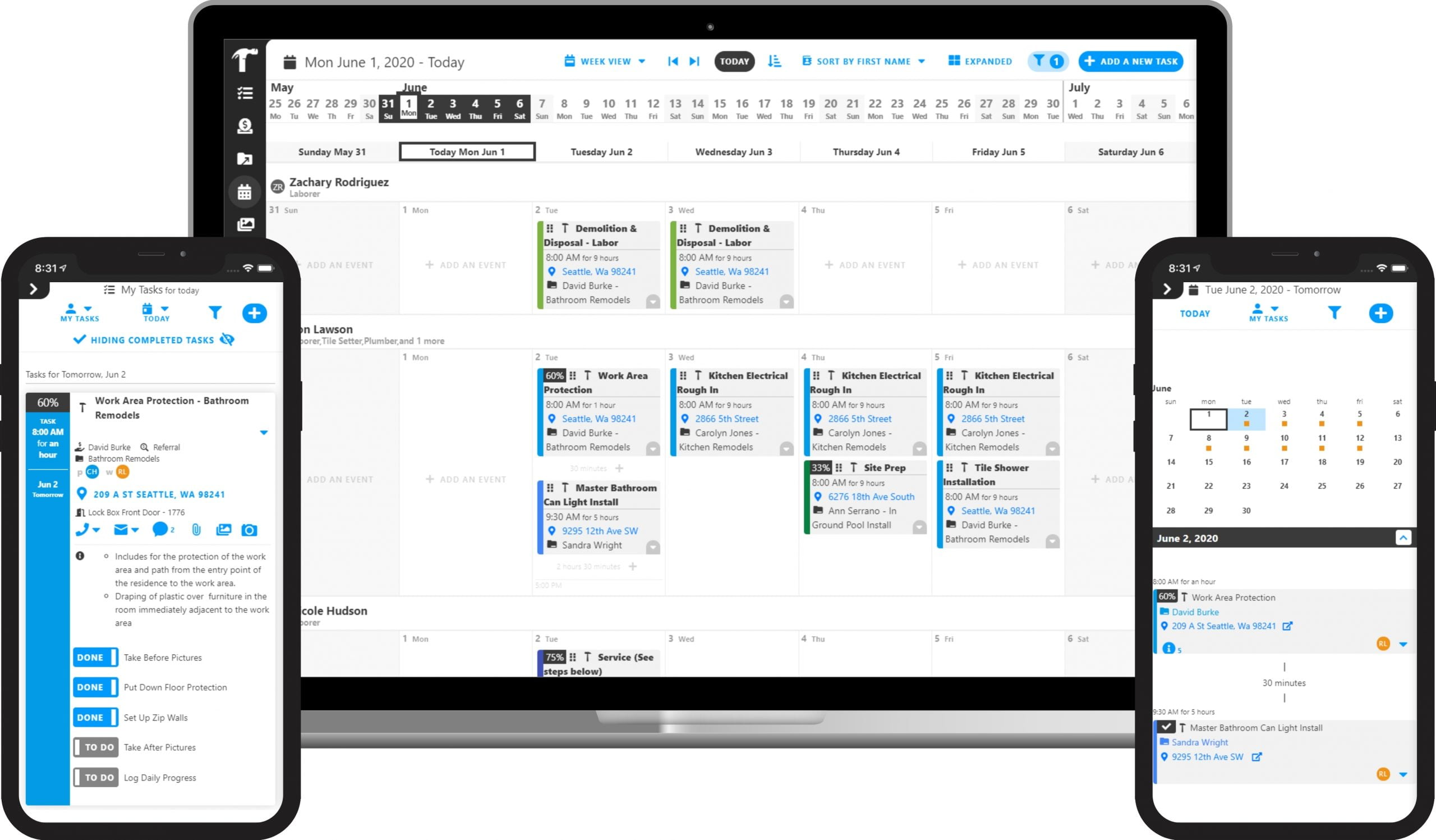 Managing Schedules and Tasks with Projul