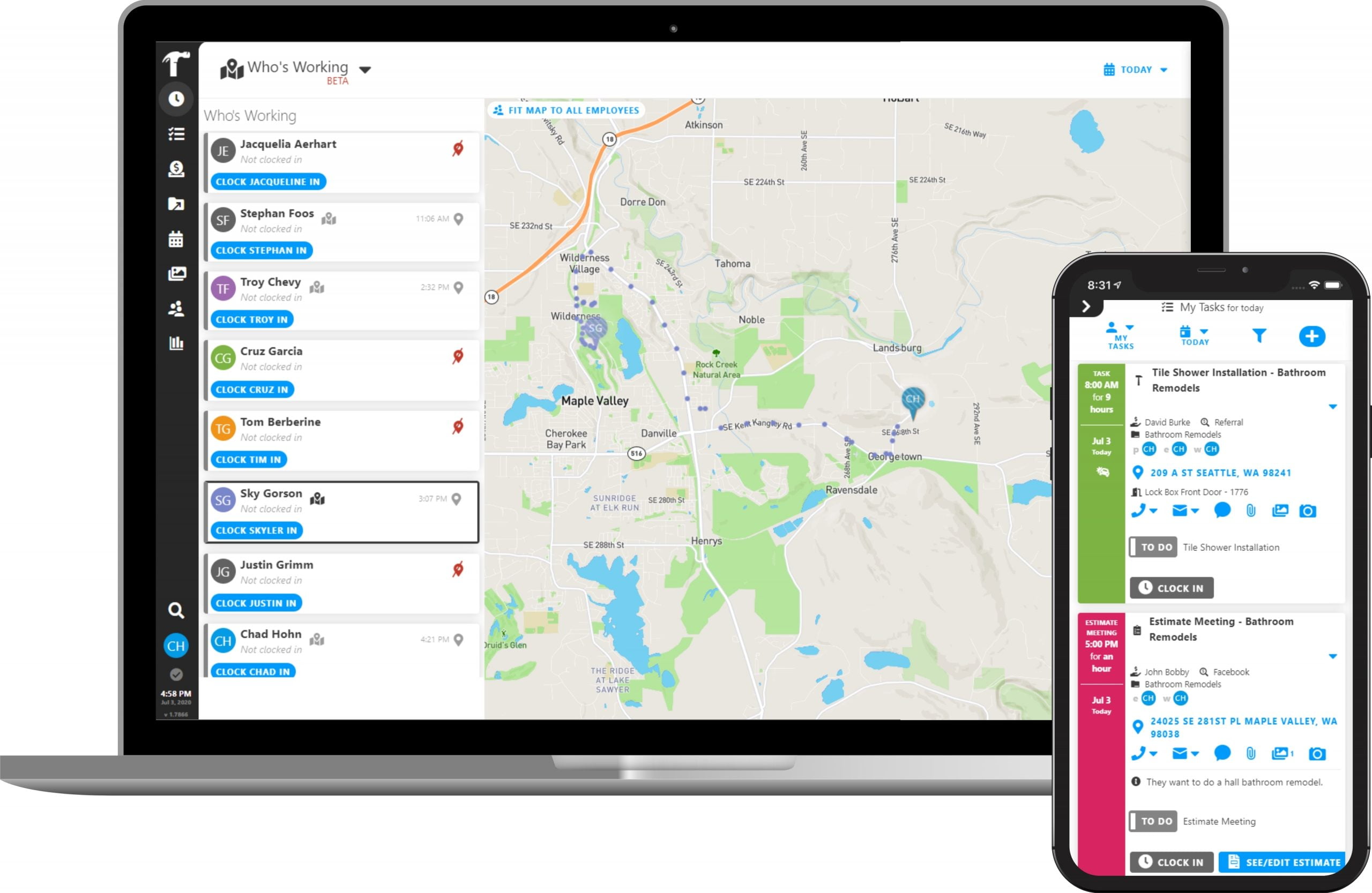 Time Tracking, Geo-Fencing & Location Tracking with Projul