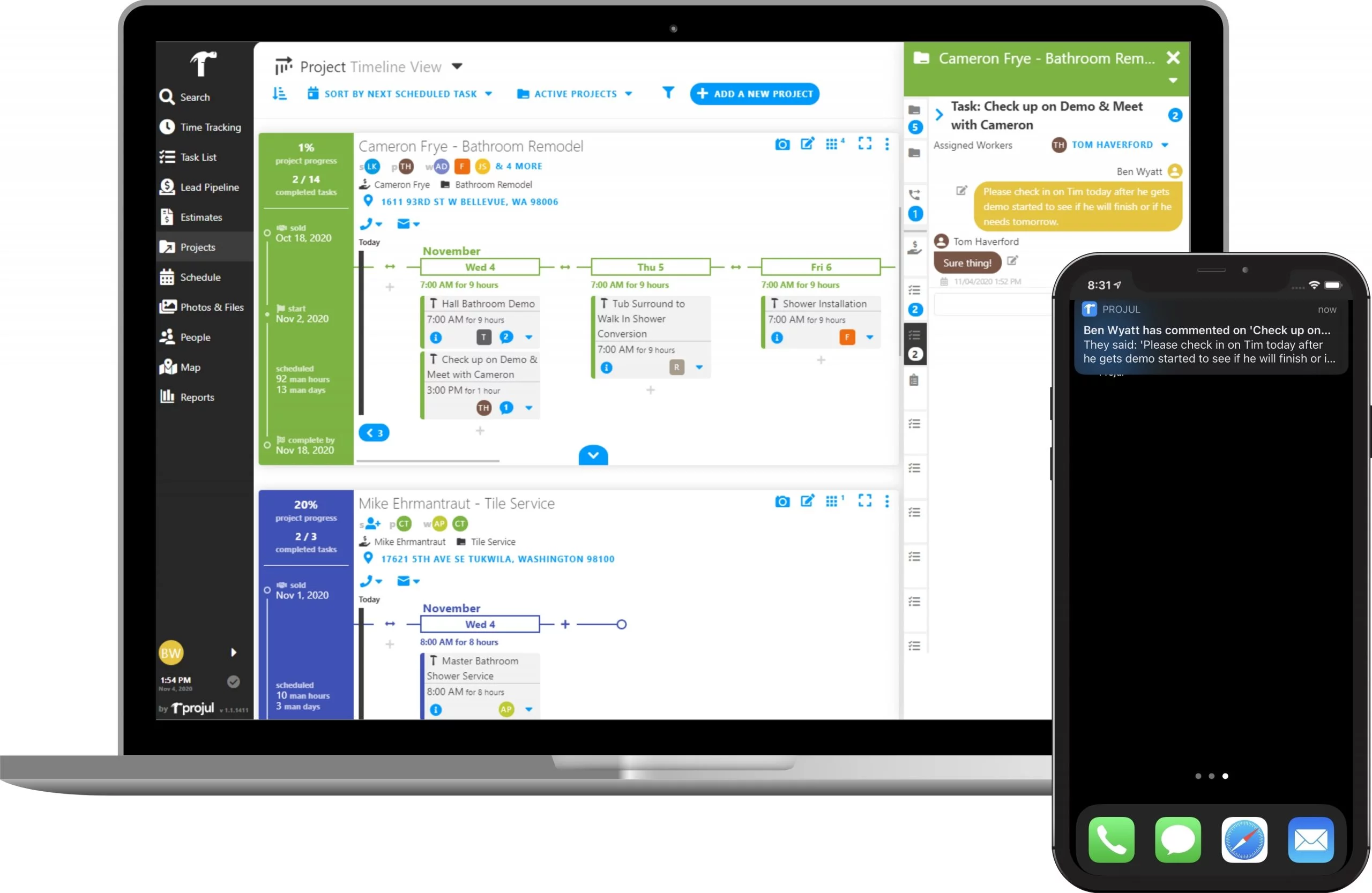 Mobile Notifications Main Projul Mobile Notifications & Communications