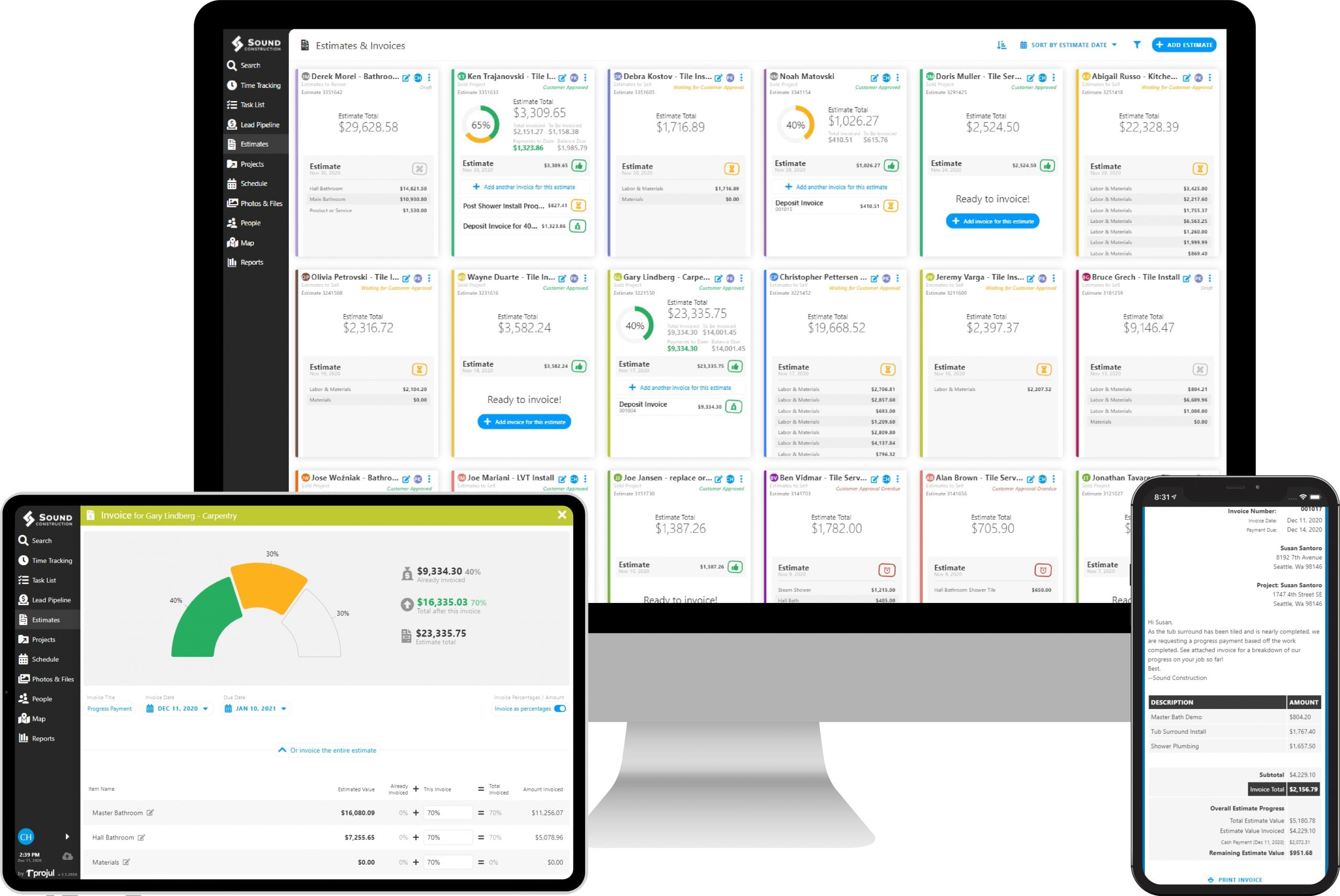 Invoicing and Estimating with Projul