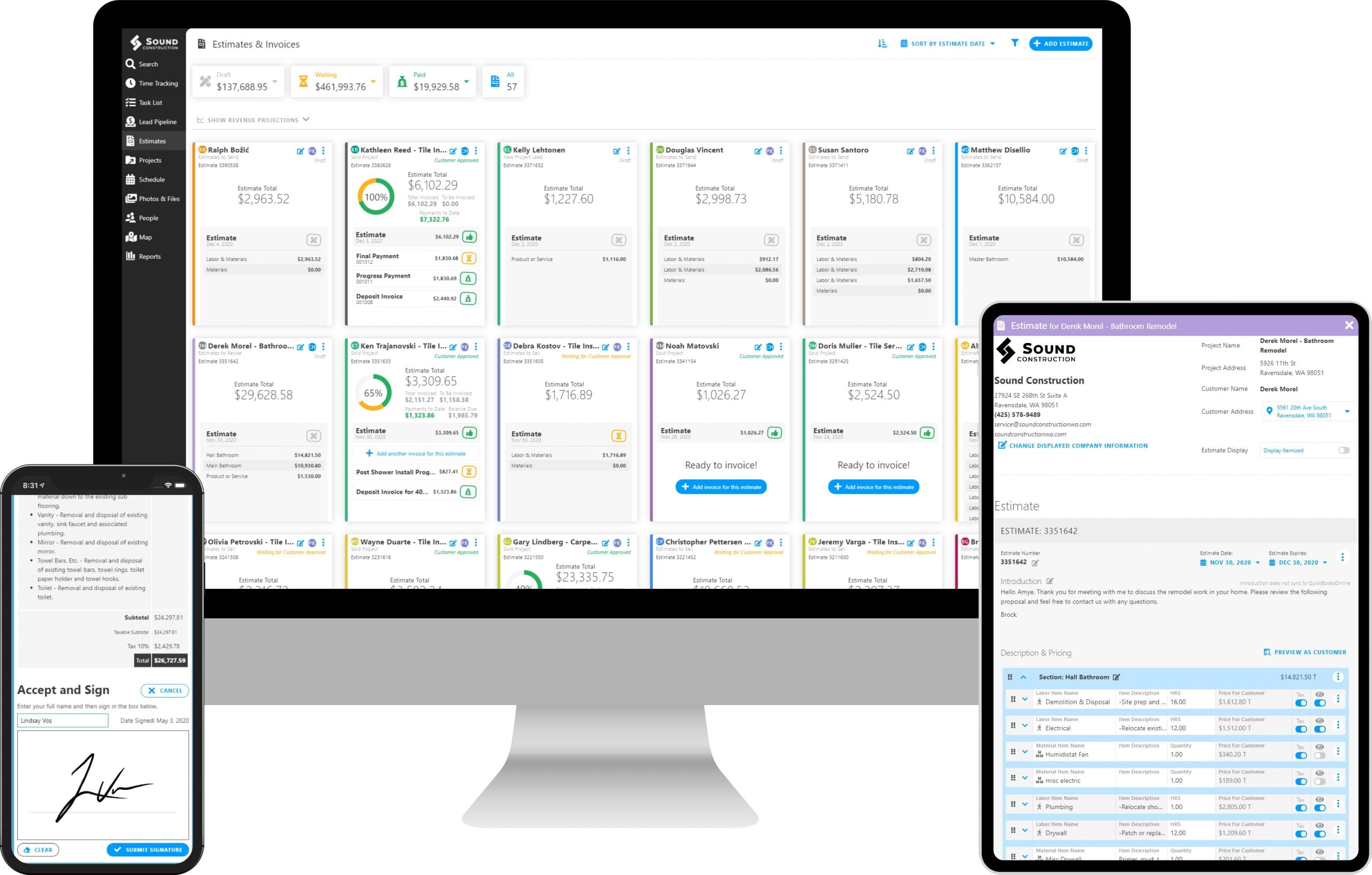 Invoicing and Estimating with Projul