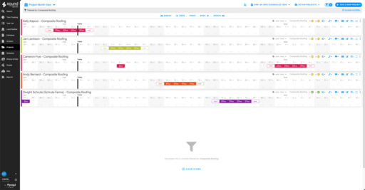 Projul demo of tools includes crew management software
