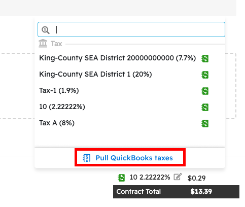Changing taxes from QuickBooks