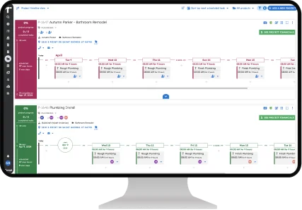 Plumbing Job Management Software Plumbing job schedule.