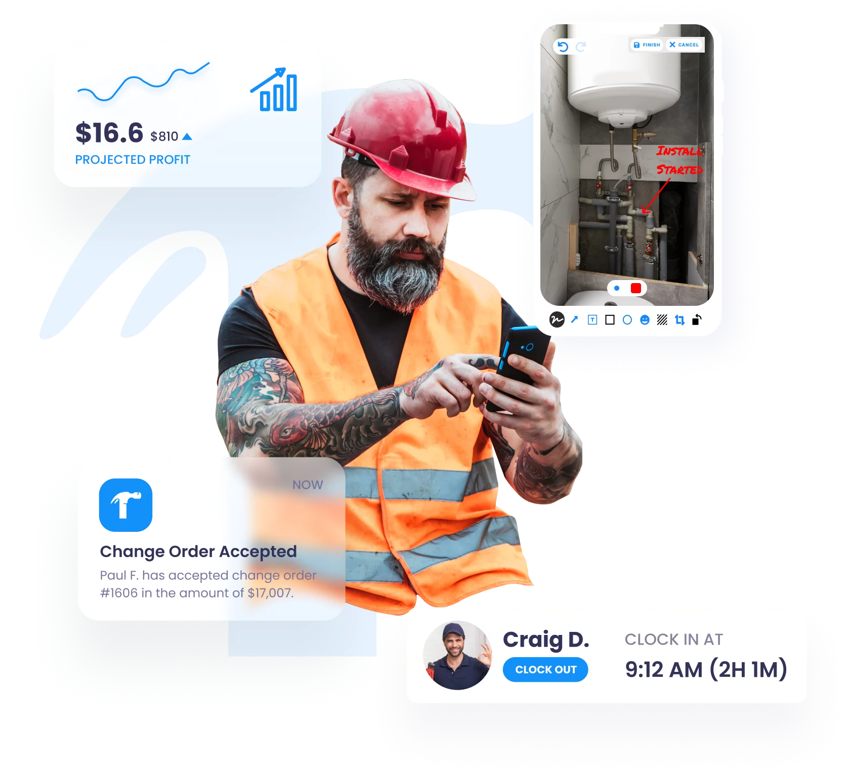 Plumber using sofware