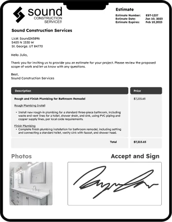 Plumbing estimating software Plumbing Estimate