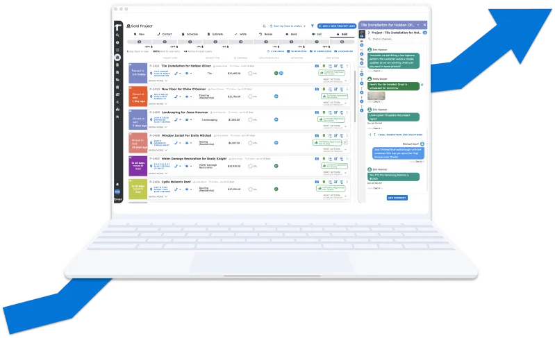 Never miss a lead with projul's lead pipeline