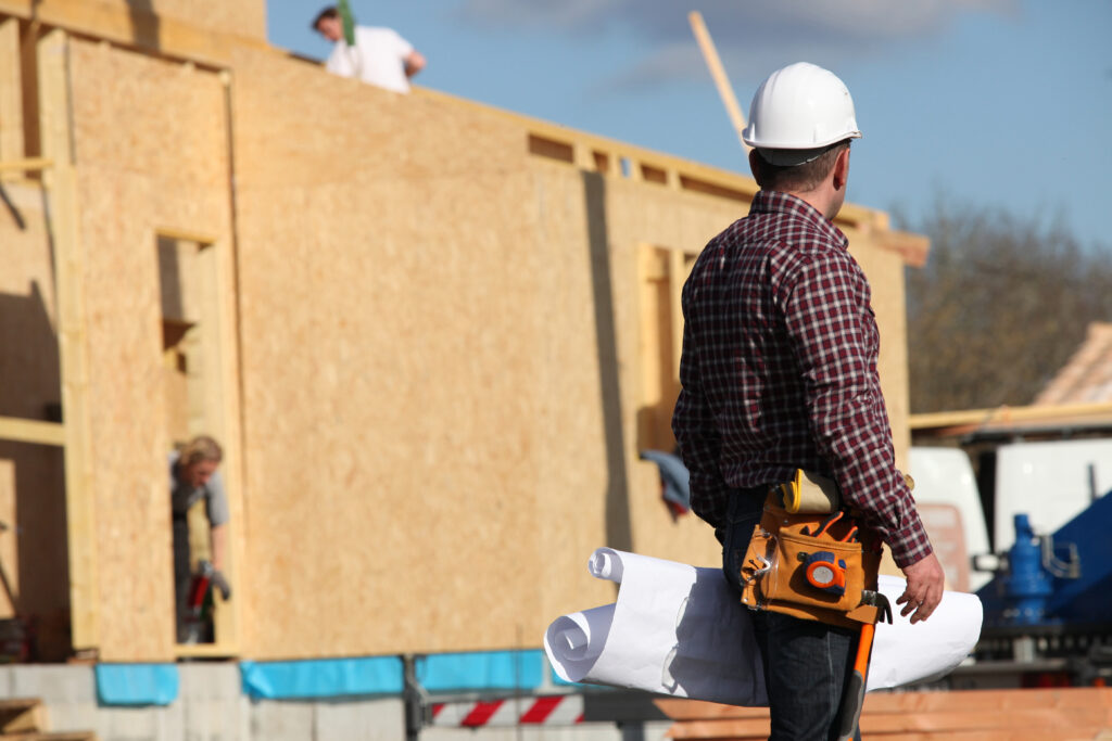 Foreman oversees building site