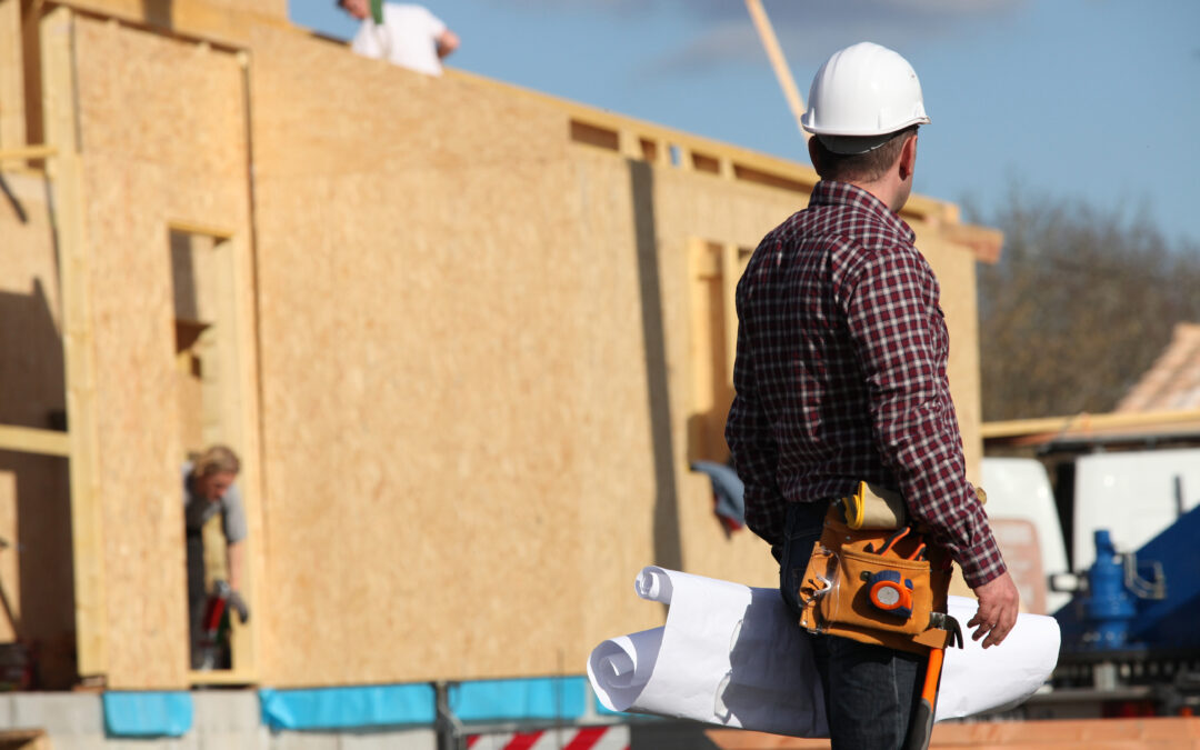 Foreman oversees building site